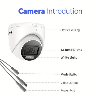 Beveiligingscamera Systeem – Camerabewaking – Bewakingscamera – CCTV Camera – Surveillance Set – 8 Kanaals 1080P DVR Recorder – IR Nachtzicht 30m – AI Bewegingsdetectie Met Email Alerts