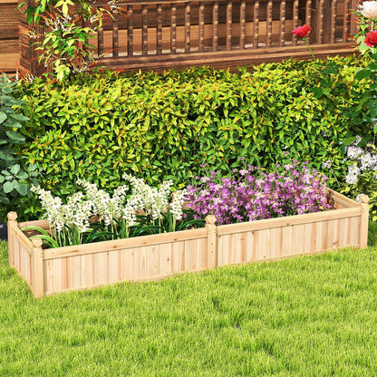 Houten verhoogde plantenbak – verhoogd tuinbed – plantenbak met verdeler – houten plantenbak buiten – balkon plantenbak – Stevig dennenhout – afwatering met drainagegaten
