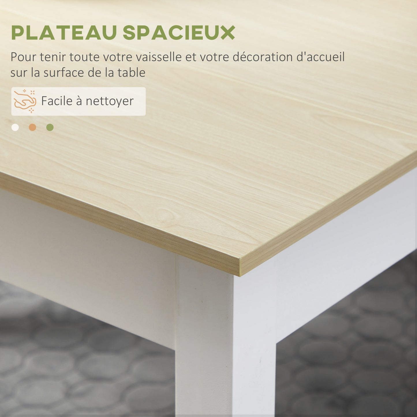 Eettafelset – Tafel Met Banken – Eettafelbank – Keukentafel – Eetkamerset – Houtkleur – Compact Ontwerp – Stevige Spaanplaat – 4-6 Personen