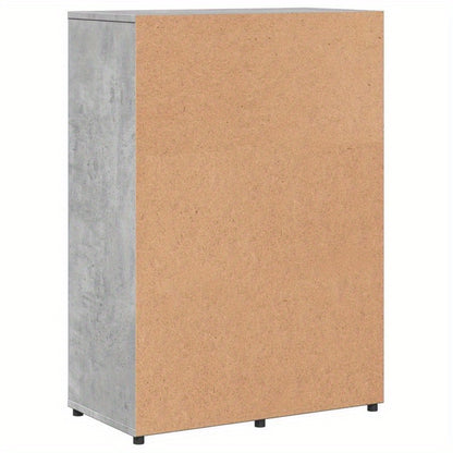 Modern Industrieel Dressoir – Opbergkast – Buffetkast – Sideboard – Kast – Grijs Beton – 60x31x84 cm – Massief Hout – Minimalistisch Design