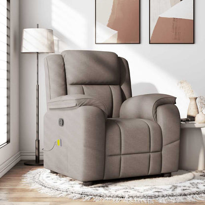 Verstelbare Massagestoel – Massagestoel – Ergonomische Stoel – Relaxstoel – Thuismassage – Taupe – 6 Vibratiepunten – Handmatige Verstelling Tot 135°