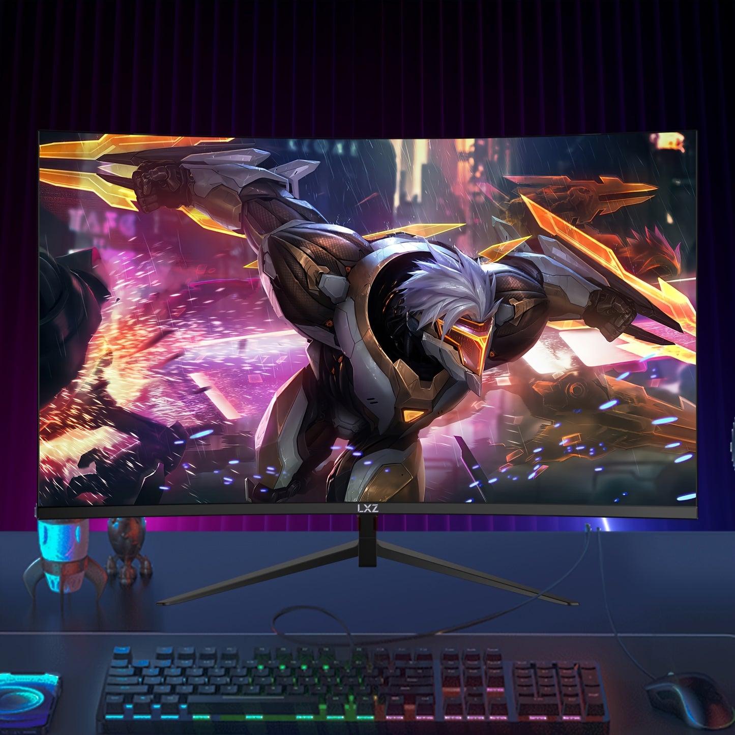 27 Inch Curved Monitor – Gaming Monitor – Pc Scherm – Computerscherm – Curved Display – 180Hz Verversingssnelheid – Full HD 1080p Resolutie – Ingebouwde Speakers – Frameloos Design