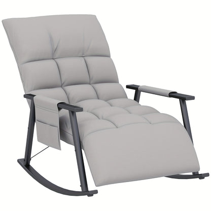 Schommelstoel – Relaxstoel – Fauteuil – Loungestoel – Voedingsstoel – Extra brede Zitting – Handmatig Verstelbare Rugleuning