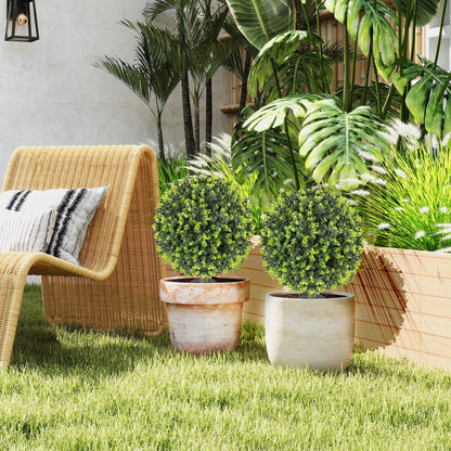 Kunstplanten – Nepplanten – Kunstbloemen – Kamerplanten – Kunstdecoratie – UV-bestendig – Inclusief Grondpin – 2 Stuks – Ø40 x 56 cm