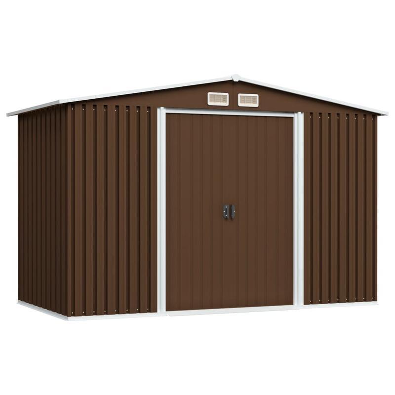 Stalen Tuinschuur – Tuinhuis – Opslagruimte – Berging – Schuur – Mobiel – Tijdelijk – Stevig Alloy Staal – Afmetingen 257x205x178 cm