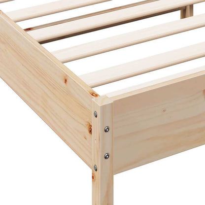 Bedframe – Houten Bed – Tweepersoonsbed – Eenpersoonsbed – Bedbodem – Massief Dennenhout – Geschikt Voor Matras 140x200 Cm – Voorgemonteerd