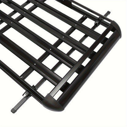 Dakkofferrek – Dakkofferdrager – Dakdrager – Bagagerek – Autodrager – Zwart – Aluminium – Verstelbaar 100-135 cm – Max. 150 kg draagvermogen