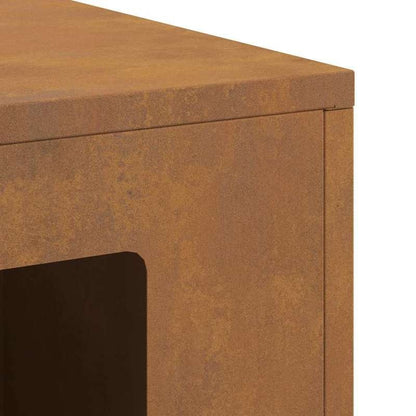 Outdoor Stove – Terrashaard – Vuurschaal – Tuinhaard – Patio Verwarming – Bruin Metaal – 60x40x96 cm – Geschikt Voor Hout & Gaslogs