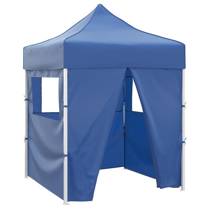 Versatile 2x2m Blue Party Tent with 4 Foldable Sides - Perfect for Events, Parties, Camping, Weddings, Birthdays & Vacations