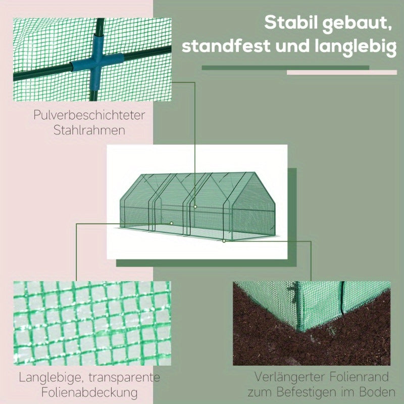 Metalen Houder – Kweekkas – Tuinkas – Broeikas – Plantenhouder – Stevig Metalen Materiaal – Frisse Groene Kleur
