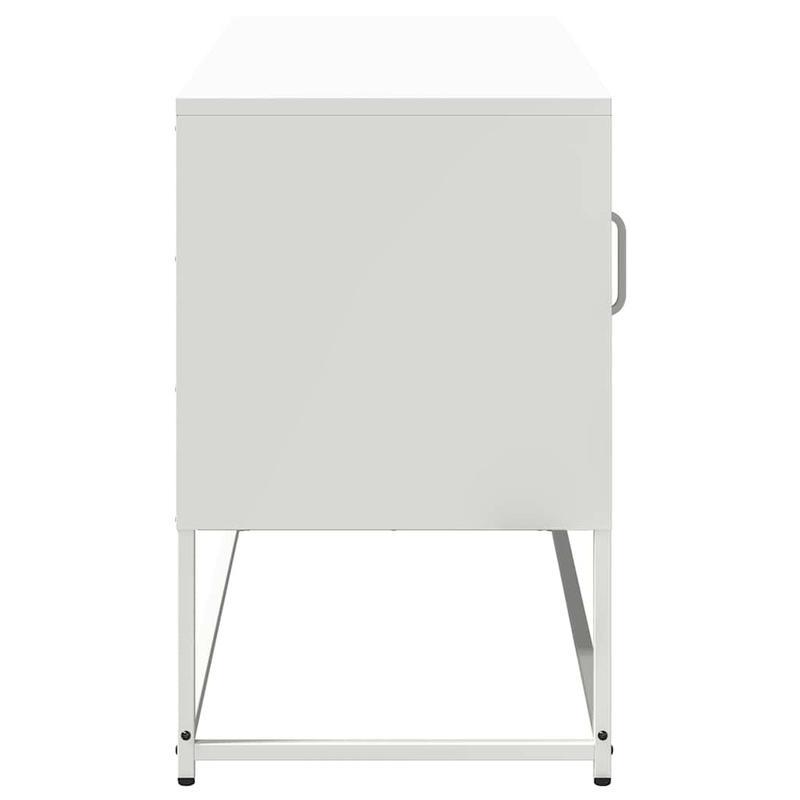 Mobile TV White 100.5x39x60.5 cm in Steel Practical Removable