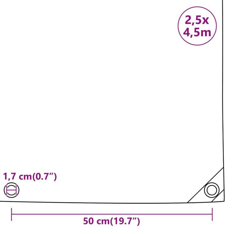 Zeil – Afdekzeil – Dekzeil – Afdekhoes – Bouwzeil – Waterdicht & Scheurbestendig – Extra Groot 2,5x4,5 m – UV-, Vorst- en Windbestendig