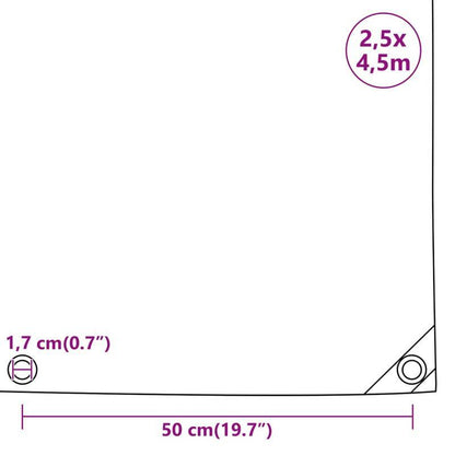 Zeil – Afdekzeil – Dekzeil – Afdekhoes – Bouwzeil – Waterdicht & Scheurbestendig – Extra Groot 2,5x4,5 m – UV-, Vorst- en Windbestendig