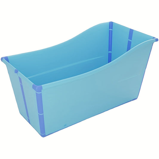 Opvouwbaar Bad – Opvouwbare Badkuip – Zitbad – Ligbad – Mobiel Bad – Lichtgewicht – Duurzaam PP & TPE Materiaal – Incl. Afvoerplug – Blauw