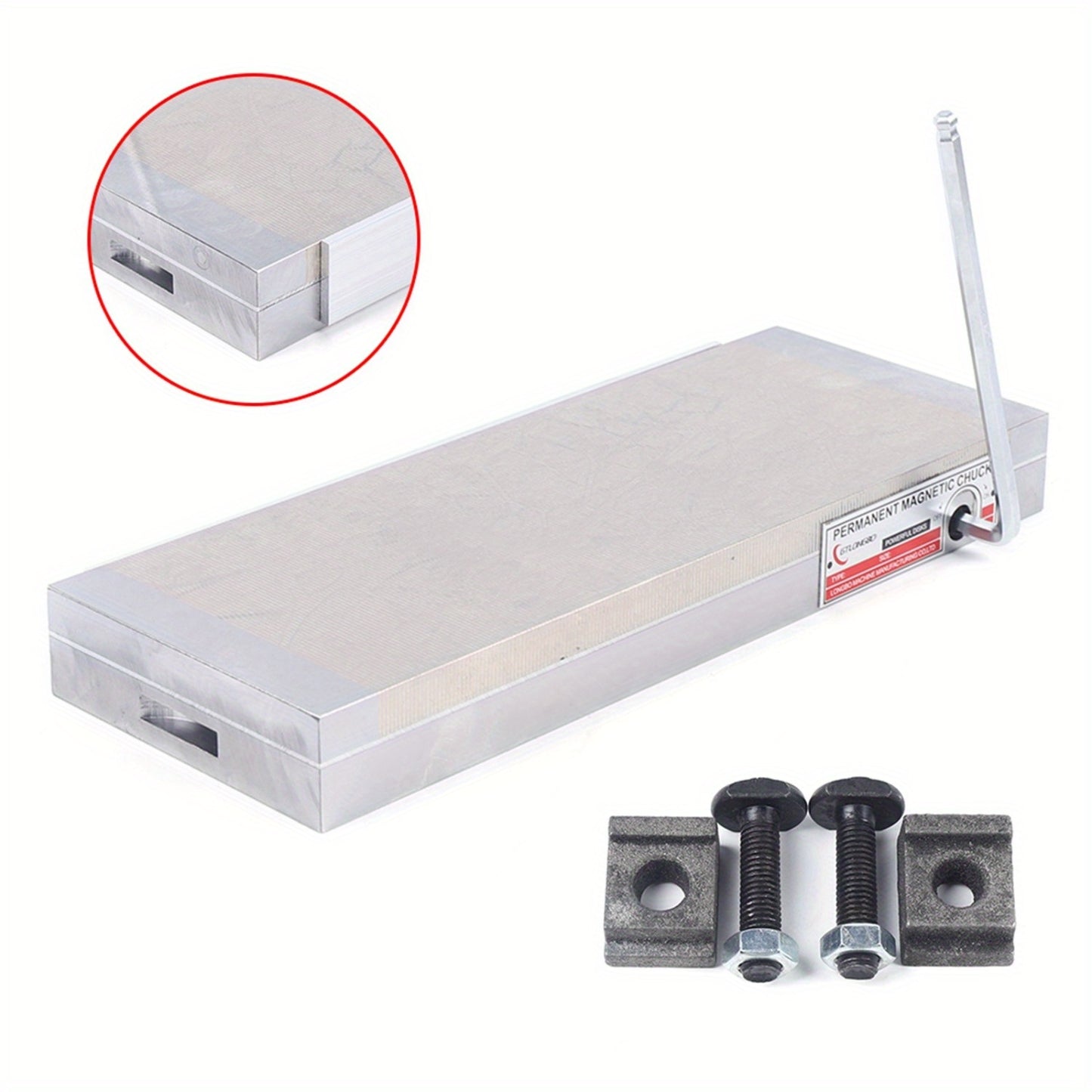 Magneetplaat – Magnetische Spanningsplaat – Permanente Magneetplaat – Klemplaat – Magnetisch Werkstukhouder – 40x10 cm – Messing Materiaal – Geen Stroomvoorziening Nodig