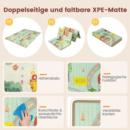 Speelbox – Babybox – Kinderbox – Grondbox – Playpen – Lichtgrijs – Ruim Speeloppervlak 205x147 cm – Inclusief 50 Speelballen & Dubbelzijdige Speelmat