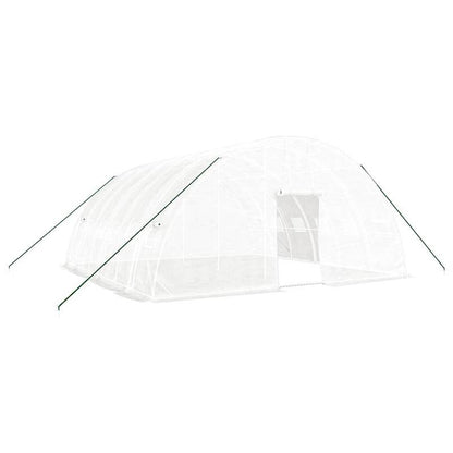 Kas – Tuinkas – Kweekkas – Broeikas – Glazen Kas – Wit Stalen Frame – 36 m² Ruimtelijk – 6x6x2,85 Meter Hoog