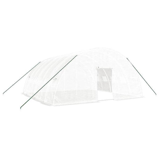 Kas – Tuinkas – Kweekkas – Broeikas – Glazen Kas – Wit Stalen Frame – 36 m² Ruimtelijk – 6x6x2,85 Meter Hoog