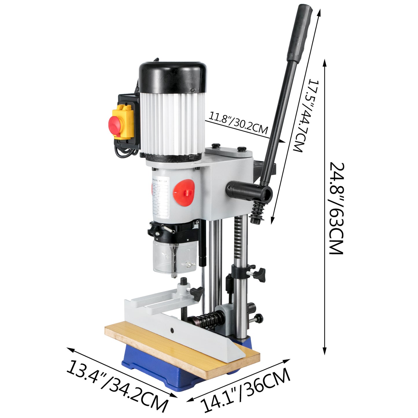 Geleidschaar – Mortise Machine – Vierkantbeitel Machine – Houtbewerking Gereedschap – Vervaardiging Schaar – 370W Krachtige Motor – Veiligheidsschakelaar & Lange Hendel Ergonomisch