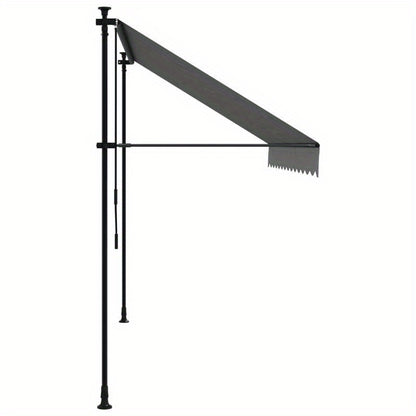 300x150cm Extendable Awning - Durable Plastic Frame, Removable Fabric, Beige/Black/Gray Options, Weather-Resistant for Patio, Balcony, Garden Shade