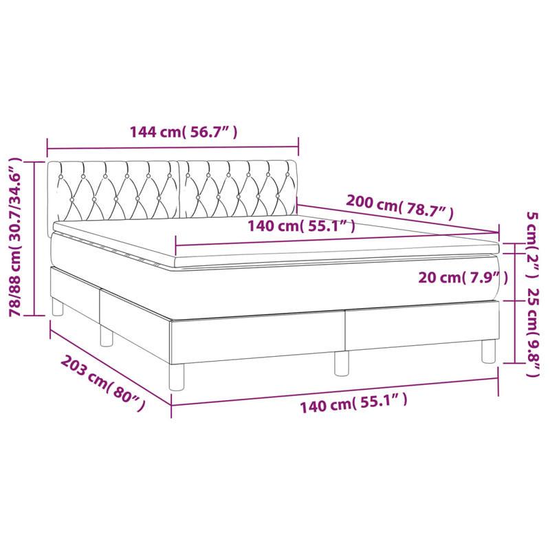 140x200cm Dark Gray Slatted Bed Base with Mattress - Multifunctional Integral Bed Frame, Classic Style, No Electricity Needed, Easy Assembly, Durable & Comfortable Sleep Solution for Small Family Bedrooms, Bedroom Furniture,
