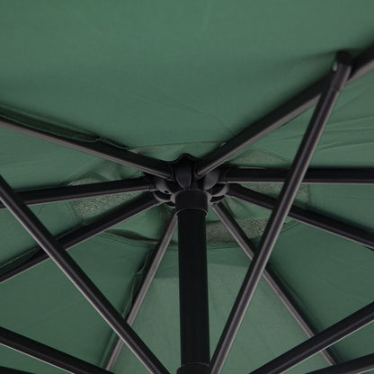Parasol – Tuinparasol – Balkonparasol – Terrasparasol – Strandparasol – Stevig Stalen Frame – Handkurk Openen – Grijs Ø 2,95 m