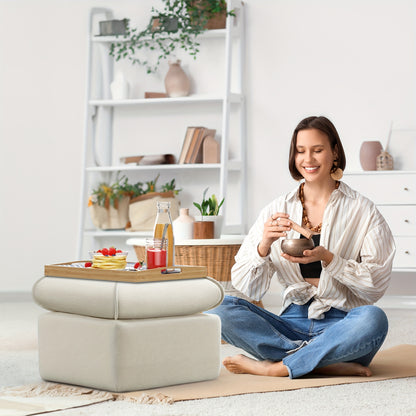 Fauteuil – Relaxstoel – Loungefauteuil – Draaifauteuil – Zitstoel – Ergonomisch Ontwerp – Zachte Chenille Bekleding – Inclusief Voetenbank