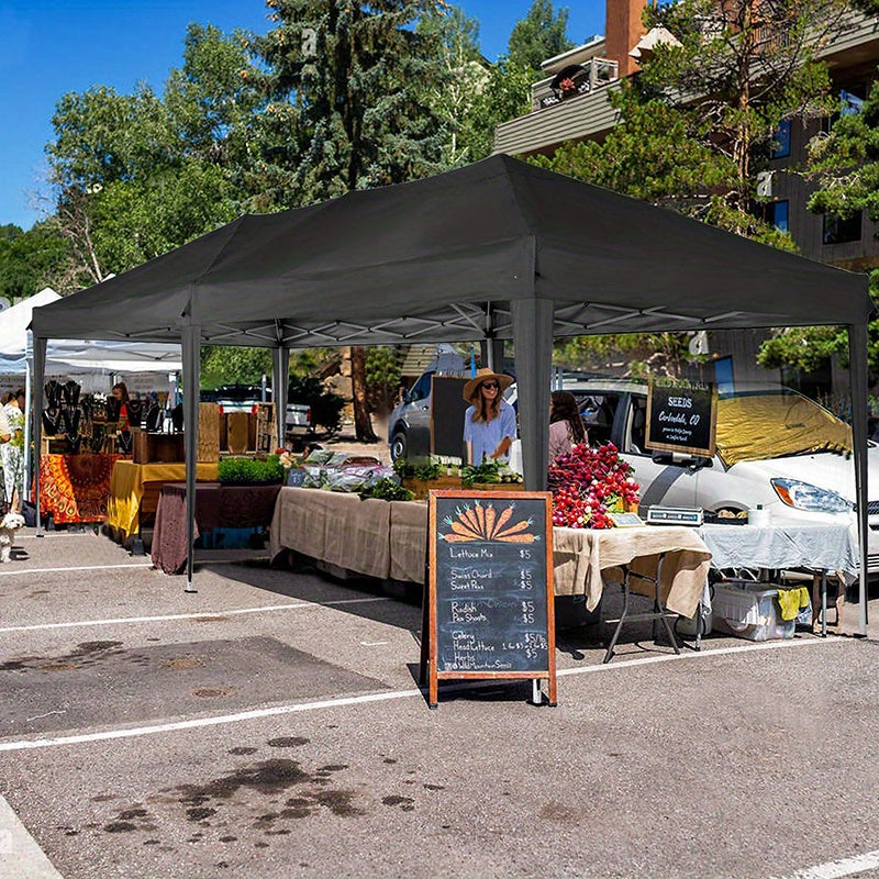 Partytent – Tuinent – Paviljoen – Vouwtent – Tent – Pop-up – 6 Afneembare Zijwanden – 3x6 Meter – Inclusief Draagtas – Eenvoudig Op Te Zetten - Zwart