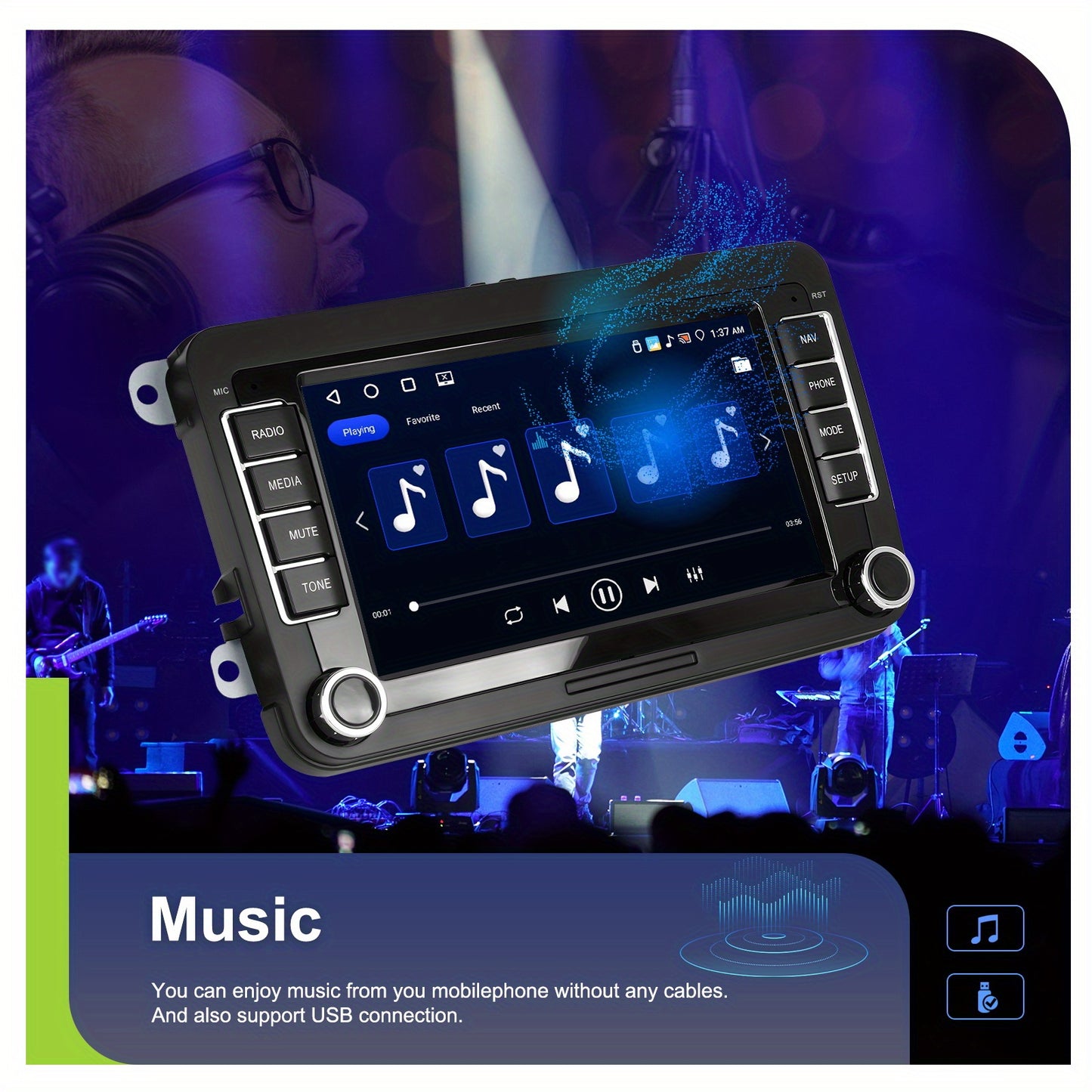 Autoradio – Car Radio – Auto Radio – Multimedia Systeem – In-Car Entertainment – 12,7 Inch HD Touchscreen – Wireless CarPlay & Android Auto met Camera en Microfoon