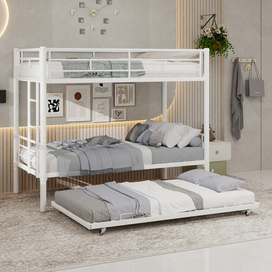 Hoogslaper – Stapelbed – Kinderbed – Metaalbed – Mezzaninebed – Stevig Metalen Frame – Veiligheidsrails Inclusief