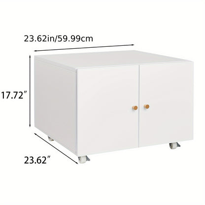 Printerstandaard – Printertafel – Printerkast – Documentenwagen – Kantoorwagen – Mobiel Met Wieltjes – Verstelbare Legplanken – Compact Metalen Ontwerp – Zwart