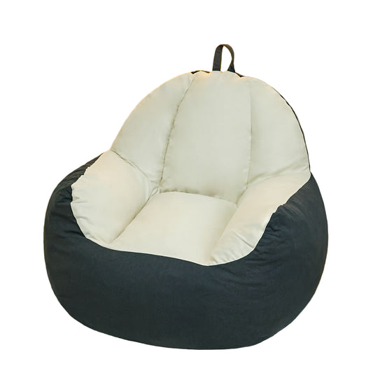 Tatami Zitzak – Zitzak Stoel – Loungestoel – Relaxstoel – Loungezitzak – Ergonomisch Design – Duurzame Geweven Stof – Zwart-Wit Kleurblok – Direct Gebruik – Gemakkelijk Schoon te Maken