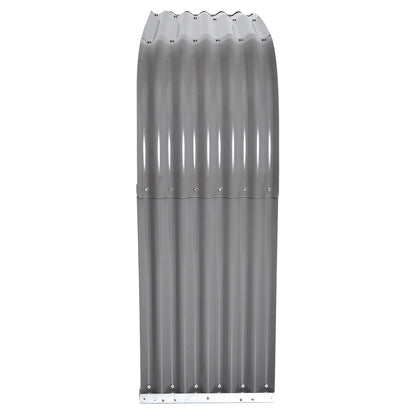 Houtrek – Haardhoutrek – Houtopslag – Houtstandaard – Houtstapelrek – Weerbestendig Staal – Groot Formaat 212x46x112 cm – Grijs