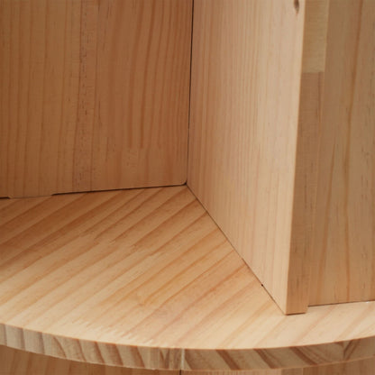 Boekenrek – Boekenkast – Wandrek – Boekenplank – Opbergkast – 6 Laags – 360° Draaibaar – Dennenhout
