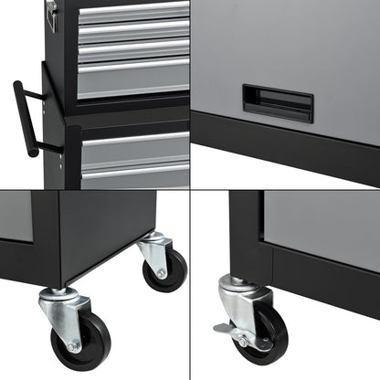 Werkplaatswagen – Gereedschapswagen – Werkplaats Trolley – Gereedschapskar – 7 Lades – Gepoedercoat Staal – Wielen Met Remmen