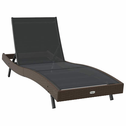 Loungechair – Loungestoel – Fauteuil – Relaxstoel – Tuinstoel – Verstelbaar Rugleuning 5-standen – Weerbestendig Poly Rattan Met Stalen Frame
