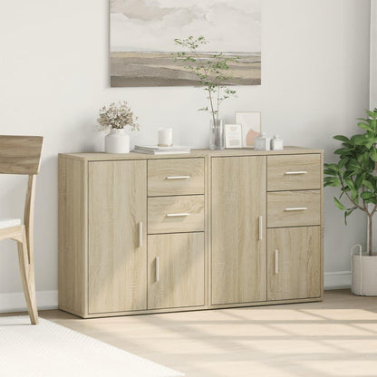Sideboard – Kast – Opbergkast – Dressoir – Bergkast – Sonoma Eik – Set Van 2 – 60x31x70 cm – Geassembleerd Hout