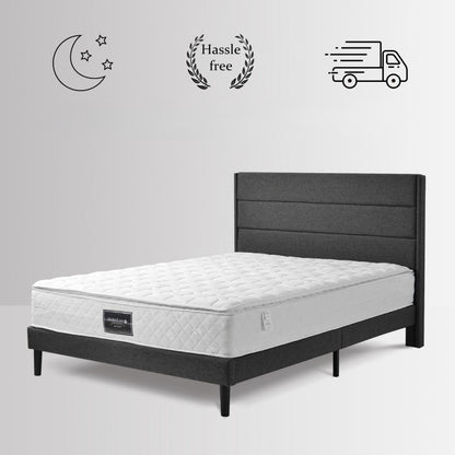 7-Zones Pocketvering Matras – Spring Matras – Koudschuim Matras – Stevige Matras – 160x200 cm – H3 Hardheid – 25 cm Hoog – Microvezel Hoes