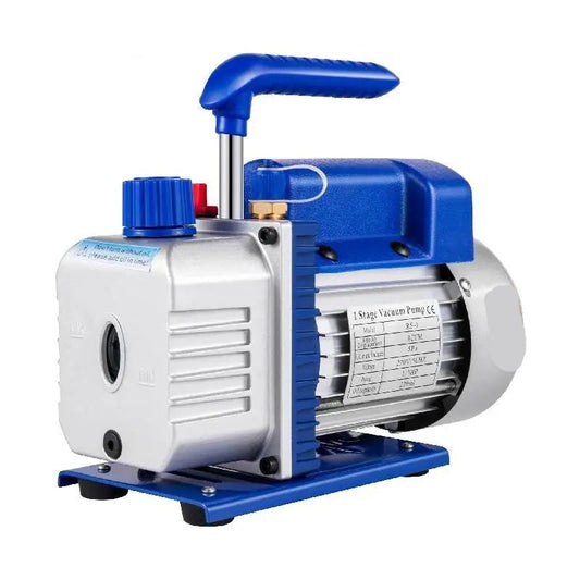 Vevor - Vacuumpomp - 4000Psi - 3CFM, 1/4HP, 2 Way Gauge   - Koelmiddel Vacuümpomp - Koelgereedschap - HVAC-koeling - met spruitstukmeter - Blauw - QUORE
