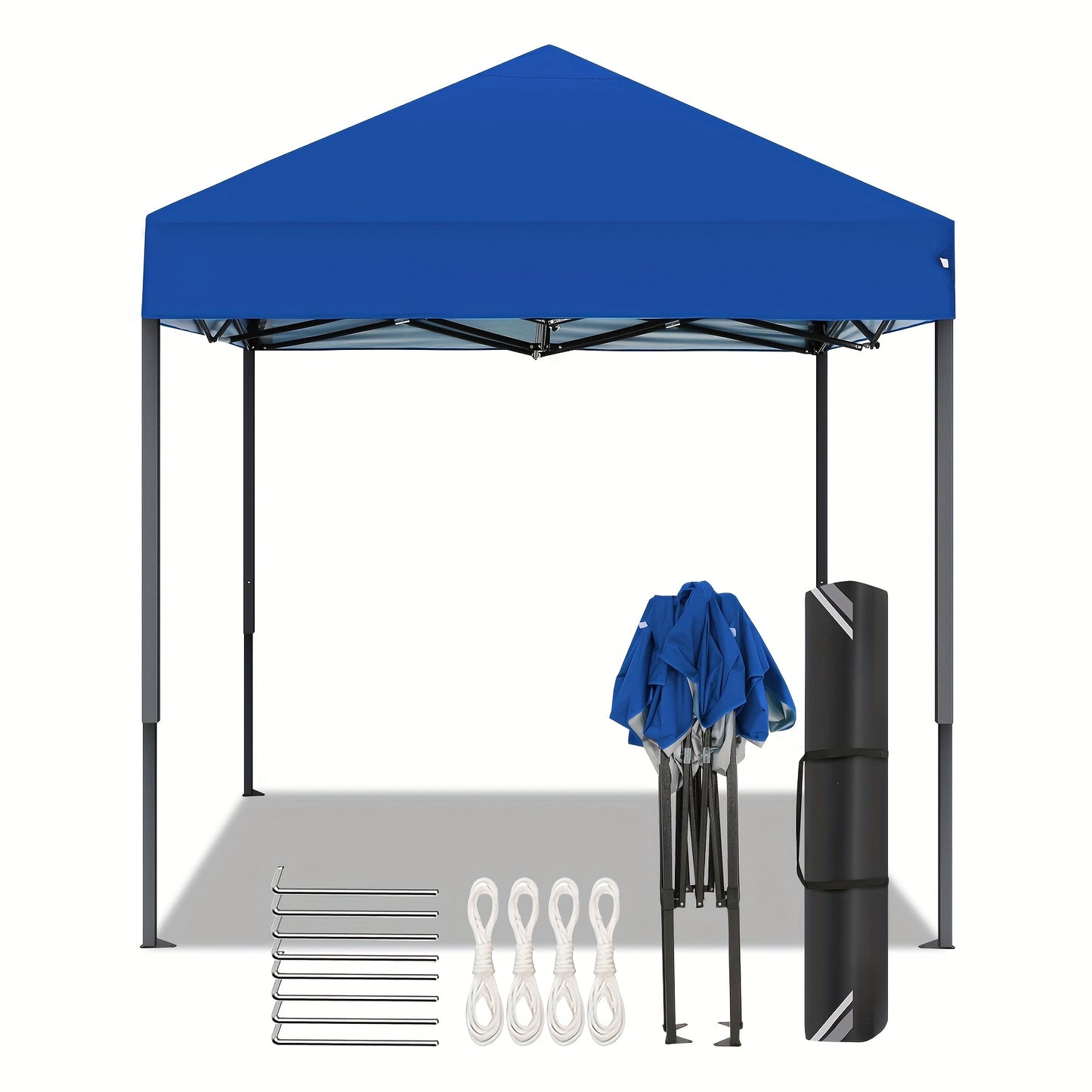 2×2m Pop-up Tent, Folding Gazebo, No Side Walls, With Carry Bag, Easy To Set Up, Height Adjustable, Safe And Sturdy Portable, Camping Canopy, Suitable For Weddings, Market Stalls, Parties, Gardens, Terraces, Courtyards, Beac
