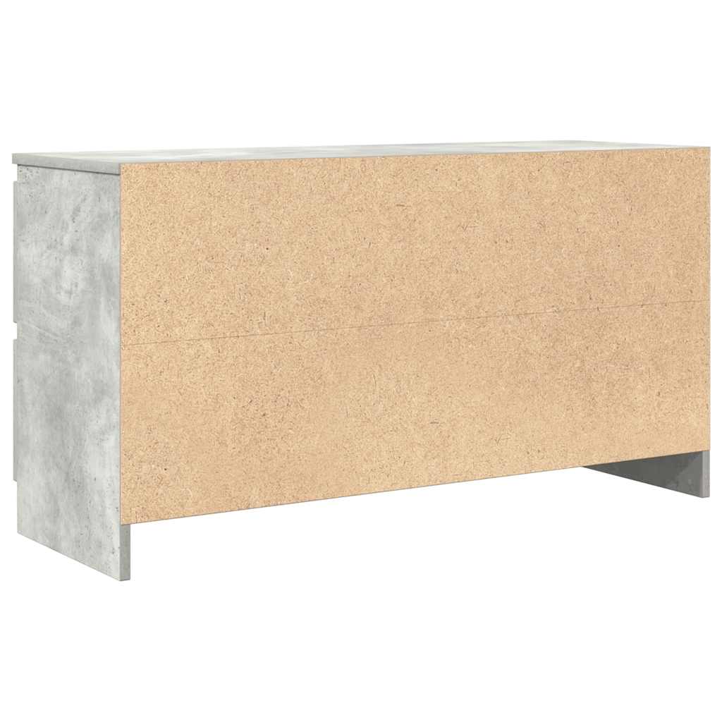 TV cabinet concrete grey 100x35x54 cm wood material TV Stand Entertainment Center with Storage, Media Television Table for Living Room Bedroom