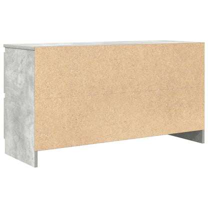 TV cabinet concrete grey 100x35x54 cm wood material TV Stand Entertainment Center with Storage, Media Television Table for Living Room Bedroom