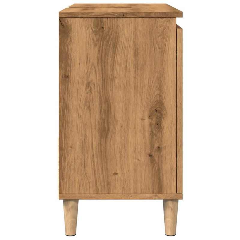 Waskastje – Onderkast – Badkamerkast – Opbergkast – Kast Voor Wastafel – Artisan Eikenhout – Compact 65x33x60 cm – Ruimtebesparend Ontwerp – Modern Minimalistisch