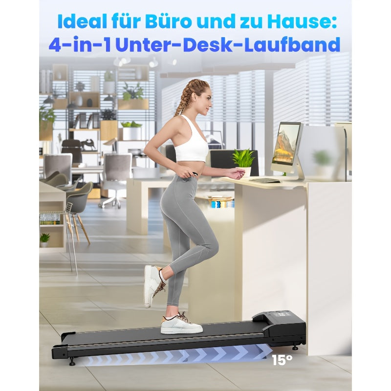 Loopband – Walking Pad – Wandelband – Hardloopband – Treadmill – Stil 2,5 PK Motor – Inklapbaar Met 15° Hellingsfunctie