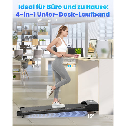 Loopband – Walking Pad – Wandelband – Hardloopband – Treadmill – Stil 2,5 PK Motor – Inklapbaar Met 15° Hellingsfunctie