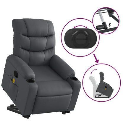 Sta-op Stoel Elektrisch – Verstelbare Fauteuil – Relaxstoel – Elektrische Relaxfauteuil – Stoel Met Sta-op Functie – Kunstleer Bekleding – Tot 135 Graden Verstelbaar