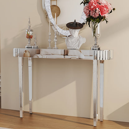 Sidetable – Consoletafel – Haltafel – Wandtafel – Dressoir – Hoogglans Spiegelglas – 120 cm Breed