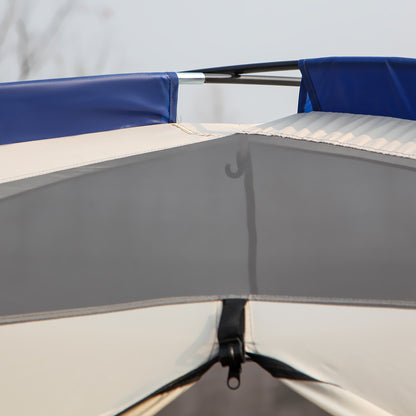 Familietent – Kampeertent – Trektent – Festivaltent – Dome Tent – Waterdicht PU 3000mm – Ruim voor 6-8 Personen – Blauw