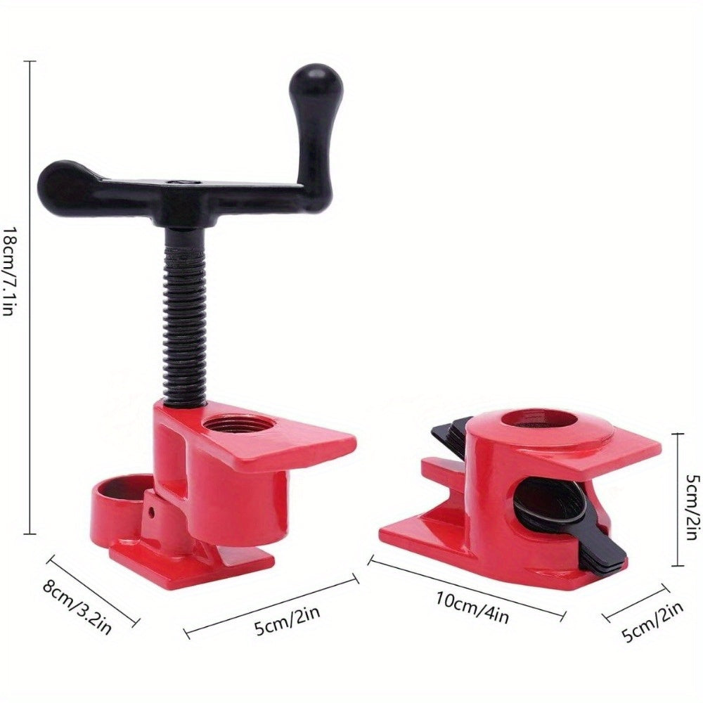 Waterklemmen – Buisklemmen – Slangklemmen – Pijpklemmen – Schroefklemmen – Set van 6 – Rood Metalen IJzer – Geschikt voor 3/4 Inch Buizen – Stevig en Duurzaam