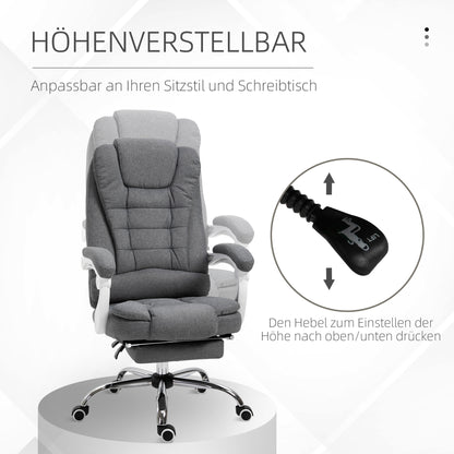 Bureaustoel – Bureaustoelen – Kantoorstoel – Draaistoel – Office Chair – Verstelbare Hoogte 110-118 cm – Uitschuifbare Voetensteun